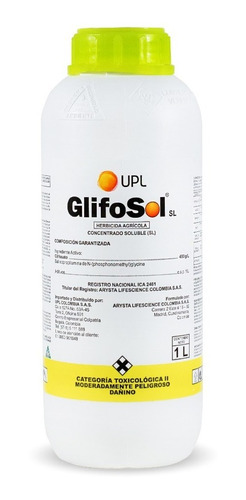 Imagen 1 de 1 de Glifosato Glifosol Herbicida De Uso Agricola X 1 L Upl
