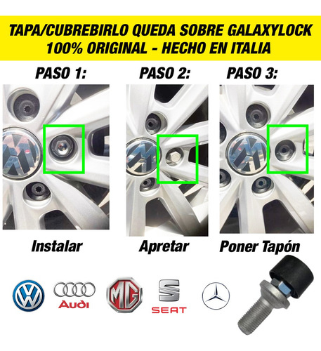 Lug Nuts Locks Vw Jetta Gli 2024 12 X 1.5 Mm Galaxylock