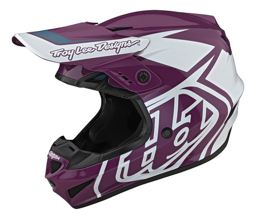 Capacete Troy Lee Tld1 Versao Gp Overload Masculino Feminino Cor Ruivo - branco Tamanho do capacete 58