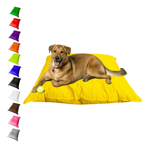 Cama Pet Grande Cachorros Gatos Colchonete Caminha Almofada Cor Amarelo