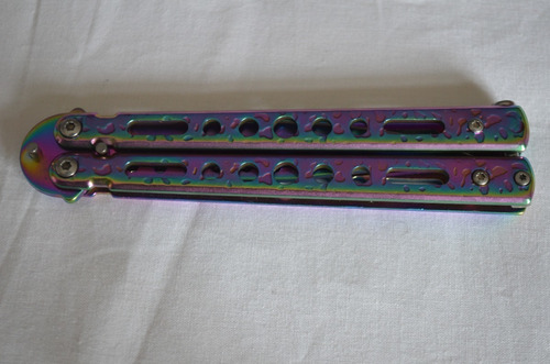 Navaja Tipo Mariposa Balisong Táctica - Color Tornasolado