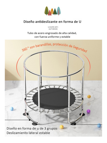 Trampolín Para Niños Trampolín Seguro Con Protección
