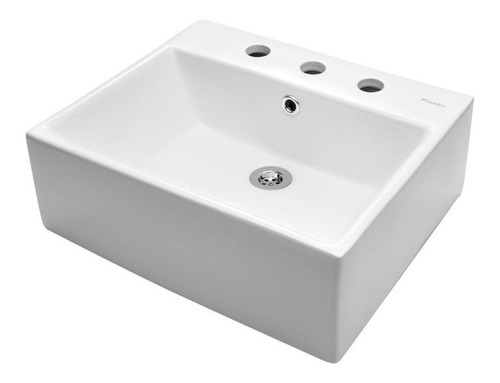 Imagen 1 de 1 de Bacha de baño de apoyar Piazza A117-3 blanco esmaltado 