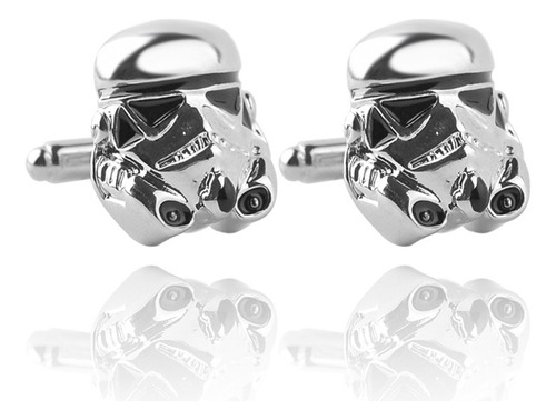 Colleras Gemelo Star Wars Stormtrooper Plateado Camisa Traje