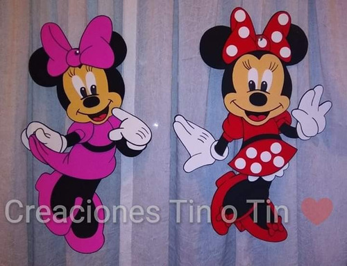 Figuras En Goma Eva Mickey Y Minnie