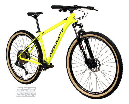 Bike Mtb 29 Absolute 12v Freios Hidráulicos Suspensão Trava Cor Amarelo/Preto - Nero Tamanho do quadro 19