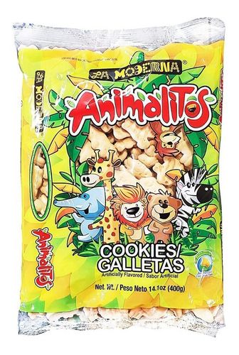 Caja Galletas Animalitos De 1 Kilo Con 5 Bolsas