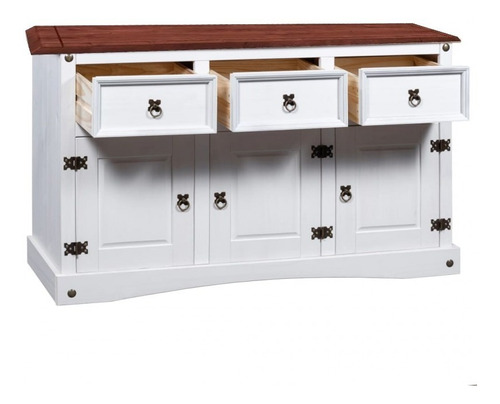 Mueble Aparador Madera Maciza Línea Mexicana Blanca LG