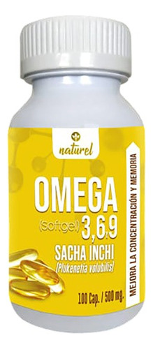 Omega 3,6 & 9 500mg Sacha Inchi Mejora Memoria 100 Softgels
