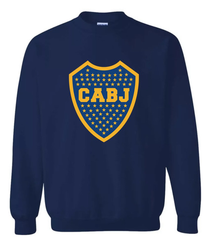 Buzo Boca Juniors Cuello Redondo Friza Todos Los Modelos