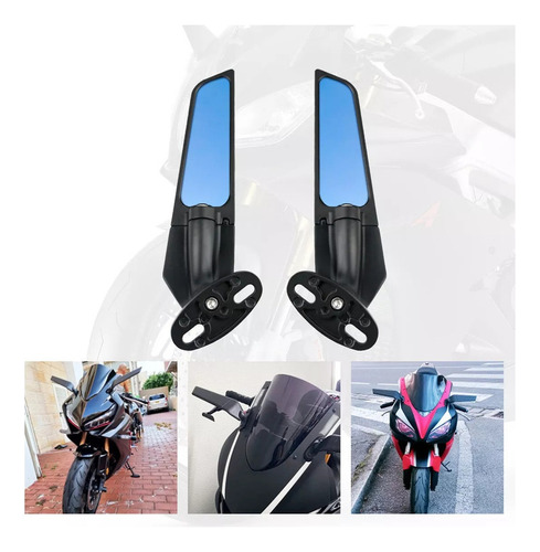 Par De Modificação De Motocicleta Traseira De Asa De Vento U