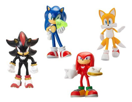 Figura De Acción Set 4 Pzs Sonic The Hedgehog