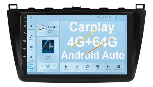 Estéreo Android Carplay Auto Para Mazda 6 Mazda6 2007-2012