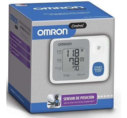 Tensiometro Omron Digital Automatico Muñeca 6122 Med Presion