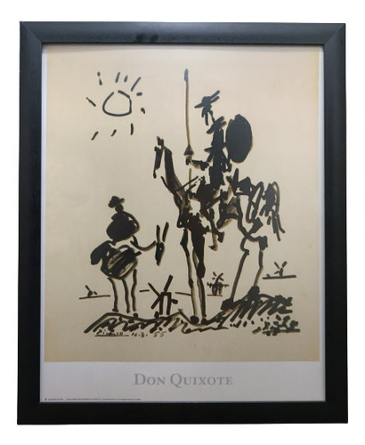 Don Quijote _ Picasso _ Litografía Importada Enmarcada