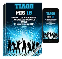 Comprar Tarjeta Invitación 18 Años Fiesta Cumple Whatsapp E Imprimir