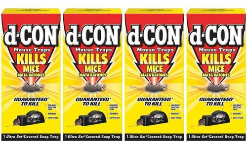 D-con Reusable Covered Mouse Snap Trap  1 Trap  Pack Of 4 