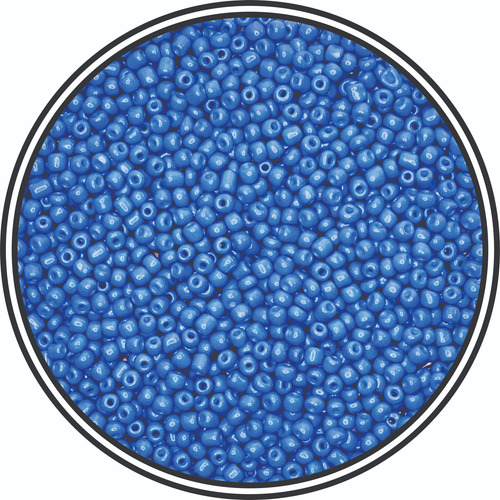 Mostacillon 500gr Esmaltado Bijou Accesorios Collar Pulsera Azul 3.5 Mm 4 Mm