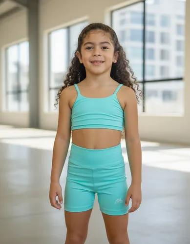 Roupa De Treino Infantil Short E Top De Lycra