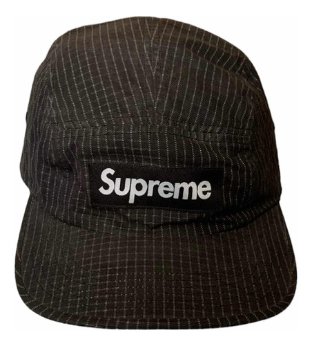 Gorra Supreme Five Panels Box Logo Striped Black Made In Usa