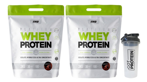Premium Whey Protein Star Nutrition 2 Envases X3kg+vaso Adn