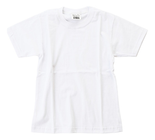 Remera Blanca Algodón Unisex Colegial Saber Talles 10-12