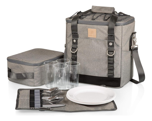 Picnic Time Pt-frontier Picnic Utility Cooler  Gris Jaspeado