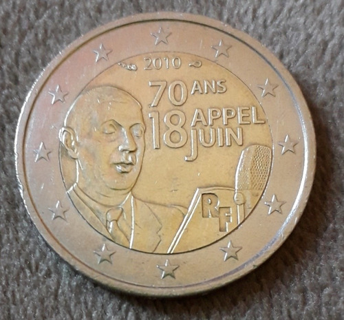 Moneda Conmemorativa De Dos Euros De Francia Año 2010