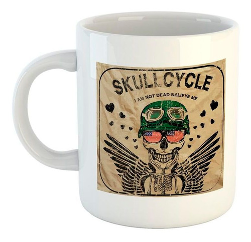 Taza De Ceramica Skull Cycle Im Not Dead Believe Me