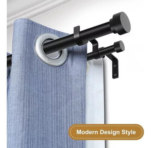 Soporte de barra de cortina sin taladro, varilla de cortina resistente de  Metal ajustable, soportes de varillas de cortina para ventana de hogar y  marco de puerta