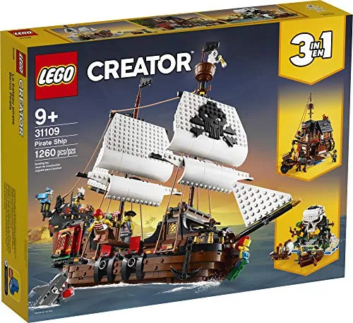 Barco Pirata 3 En 1 De Lego Creator 31109, Juguete Con Posad