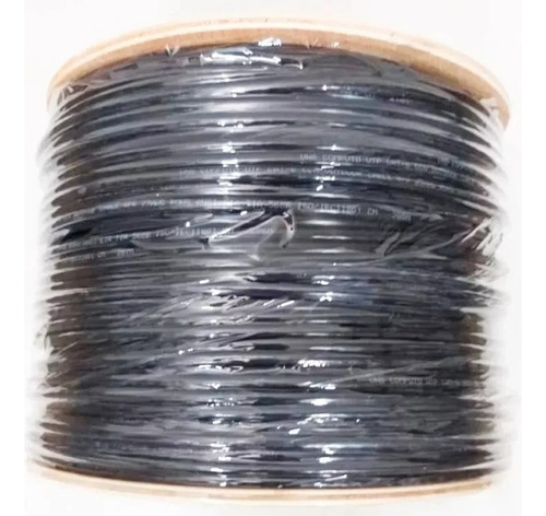 Cable Utp Doble Forro Exterior Cat6 Cal23 Negro 305mts B22