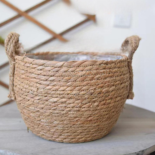 Cesta Tejida Para Maceta, Cubierta Para Maceta 24x24x19cm