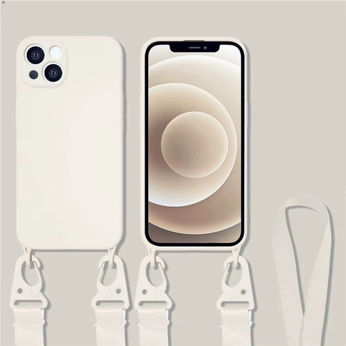 Capa Com Alça Compatível iPhone 13, 14, 15 Promax Cores Luxo