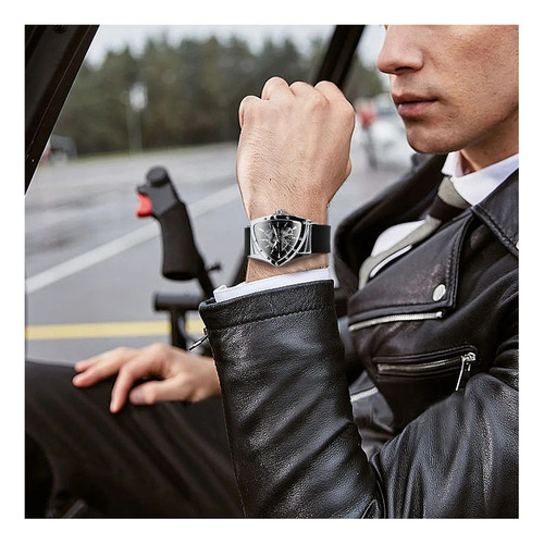 Reloj Esqueleto Automático Triangular For Hombre Winner