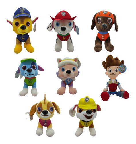 Peluche De Paw Patrol Protagonistas Importados De 18 Cm 