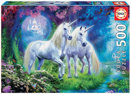 Rompecabezas Puzzle 500 Piezas De Unicornios Marca Educa 