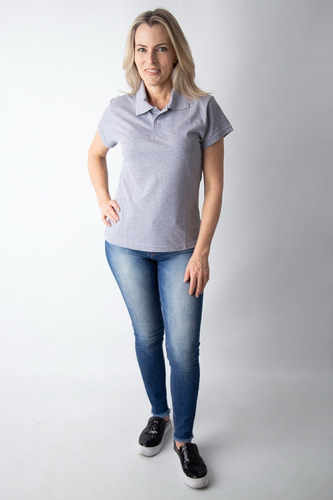 Camisa Pólo Feminina Camiseta Pólo Piquet Uniforme Ou Bordar
