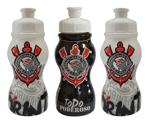 Conj 3 Garrafas Sleeve 250 Ml - Corinthians - Cebola 1231