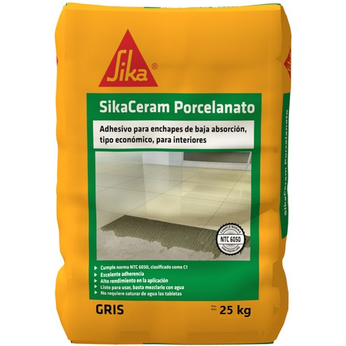 Sikaceram Porcelanato Gris Pegaenchape Para Exterior X 25 Kg