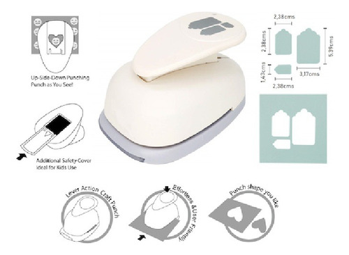 Perforadora Ibi Craft Para 3 Etiquetas De Papel, Corte Curvo