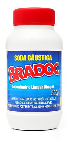 Bradoc Soda Caustica Em Escamas Com 99% De Pureza 300g