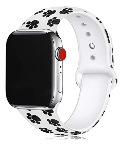 Bandas Florales Paw Print Compatibles Con La Serie Apple Wat