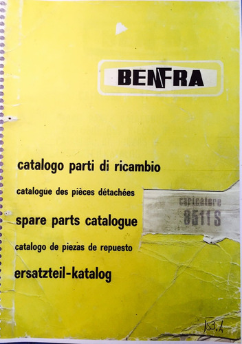 Manual De Repuestos Pala Cargadora Benfra 8511 S