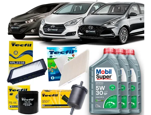 Kit Troca De Óleo 5w30 Hyundai Hb20 Hb20s 1.0 12v 2012/2022 Menor preço em Kit Troca De Óleo 5w30 Hyundai Hb20 Hb20s 1.0 12v 2012/2022