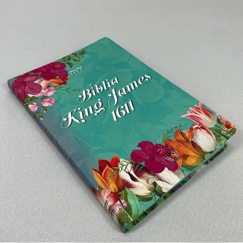 Bíblia Slim King James Bkj Fiel 1611 Ultra Fina Rosas Verde Tifany Azul Bkj Sagrada Evangelica Capa Luxo Premium Feminina Colorido 
