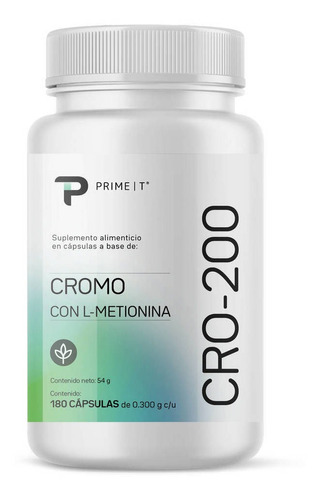 Cromo Polinicotinato Primetech Cro-200 180 Cápsulas