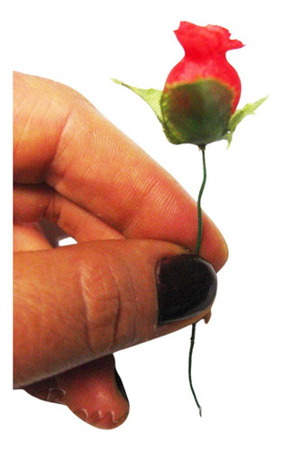 500 Mini Rosas Vermelhas Cetim Rosinhas Artificiais Tiaras