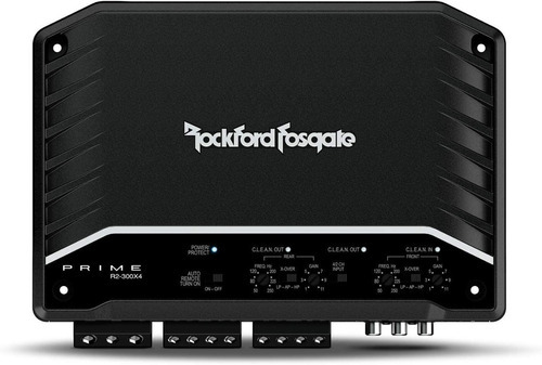 Amplificador De 4 Canales Rockford Fosgate R2-300x4  Color Negro