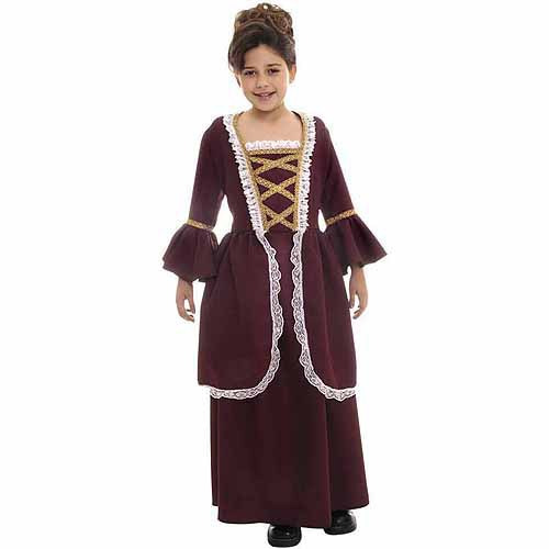 Disfraz Para Niña Chica Colonial Talla S (4-6) Halloween